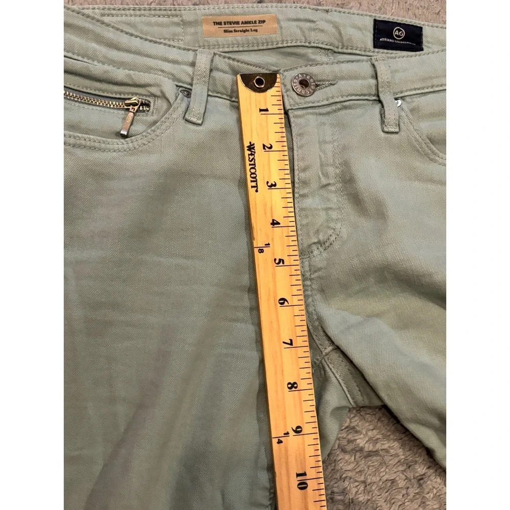 AG Adriano Goldschmied Jeans Womens 26R Green Stevie Ankle Slim Straight Skinny